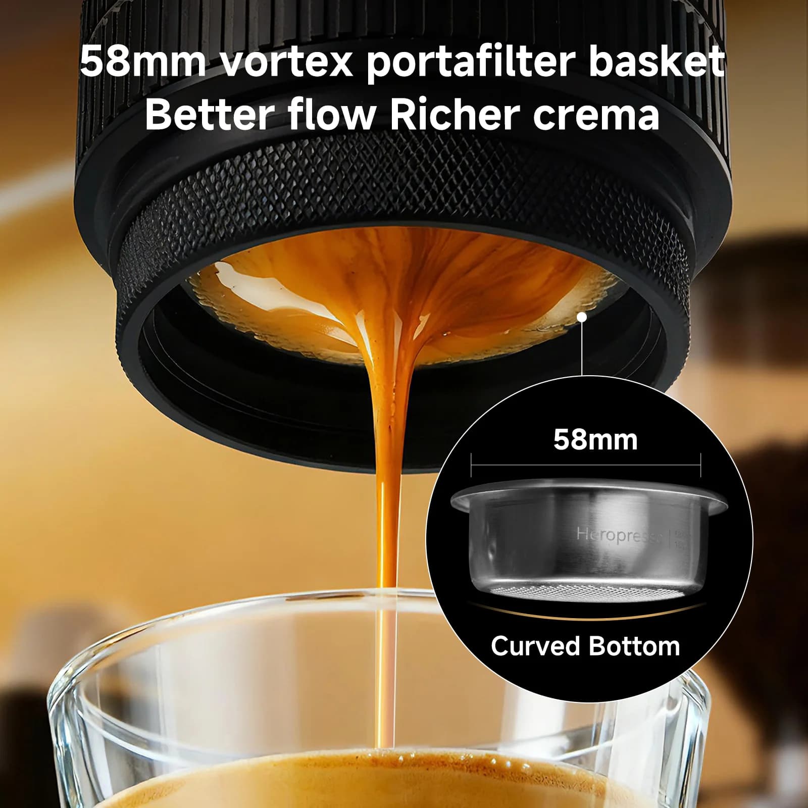 Espressor portabil 20-Bar 58mm