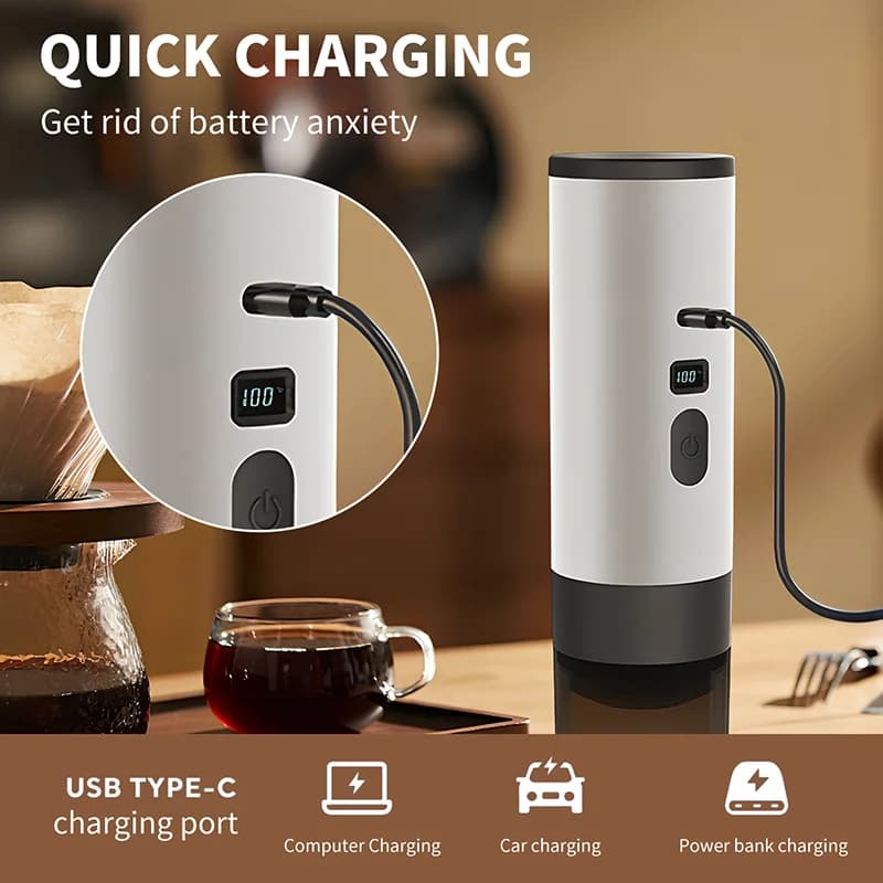 Espressor electric portabil 7800mAh