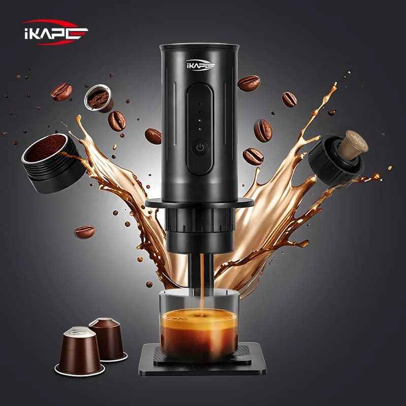 Espressor manual portabil Capsule 6 cafea măcinată