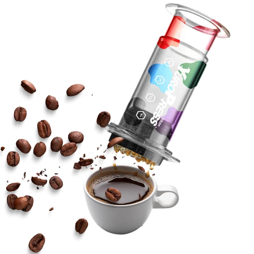 Espressor portabil cu presă de aer