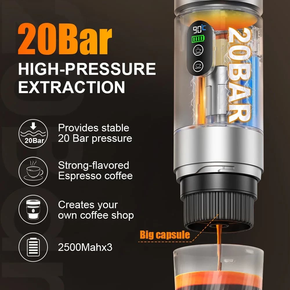 Mașină de cafea espresso portabilă 3 în 1